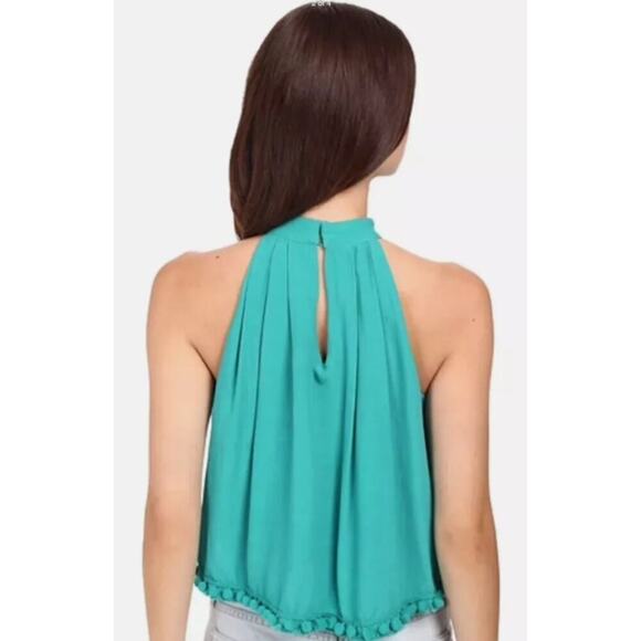 LOVERS + FRIENDS Botanic A Line Crop Pom Pom Top NEW Size Small - Picture 2 of 6